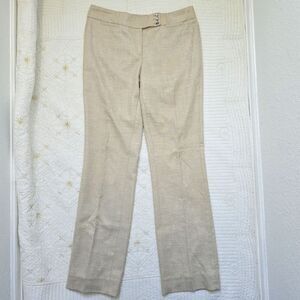 White House Black Market Boot Sleek Pants Women's Size 6R Beige Bootcut Trouser